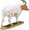 Ebros North American Longhorn Cattle Cow Steer On Grass Pasture Statue 9" Long