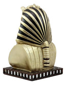 Golden Mask of King Tut Statue 8"H Egyptian Pharaoh Vulture and Cobra Crown Bust