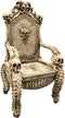 56"H Fantasy Underworld White Walker Skeleton Spines & Bones Skull Throne Chair