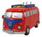 Large Red Camper Van Minibus Boys Girls Children Money Coin Piggy Bank Figurine