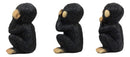 Ebros Silly See Hear Speak No Evil Baby Chimpanzees Figurine Set Of 3 Three Wise Apes Of The Jungle No Evils Monkeys Collectible Decor 4"Tall