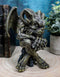 Ebros Winged Ram Horned Gargoyle Sitting On Cathedral Pedestal Statue 6" High