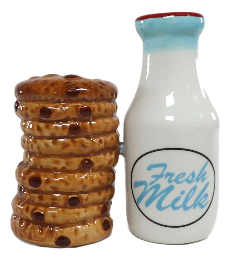 Ebros Breakfast Milk & Chocolate Cookies Magnetic Ceramic Salt Pepper Shakers