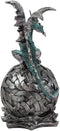 Ebros Dragon Perching On Color Changing LED Orb Night Light Statue (Aqua Blue)