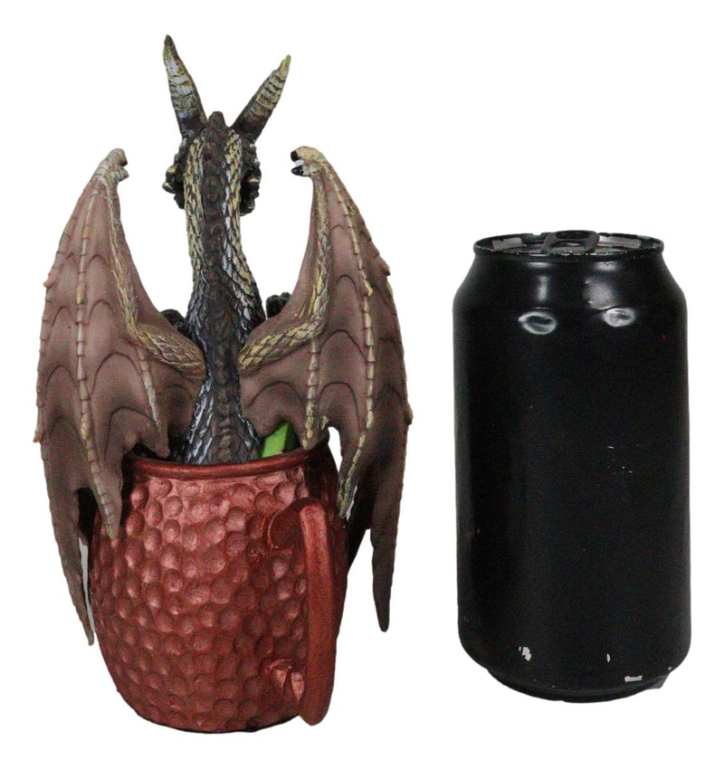 Spirit Cocktail Drink Moscow Mule Gray Dragon Bathing Faux Copper Mug Figurine