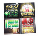 Ebros All About Beer Life is Brewtiful Men Gift Ceramic Coaster Set Of 4