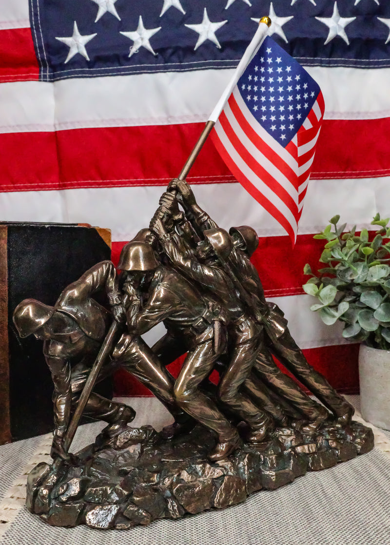 Ebros Iwo Jima 6 Marines Raising USA Flag Memorial Replica 12" Long Figurine