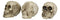 Graveyard Humor Gothic See Hear Speak No Evil Grinning Skulls Figurine Set Of 3