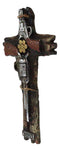 Rustic Western Cowboy Pistol Revolver Guns Bullet Shells Decorative Wall Cross