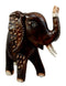 Balinese Wood Handicrafts Safari Jungle Elephant With Trunk Up Figurine 10"H