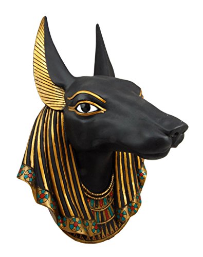 Ebros Egyptian Deity Anubis God Of Afterlife Bust Wall Plaque 15.5"H Figurine - Ebros Gift