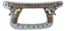 Western Dual Pistols In Holster Faux Tooled Leather Wall Mirror W/ Towel Hooks