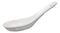 Ebros Contemporary Glossy White Porcelain Ceramic Soup Spoons With Hole Pack Of 6 Set 1 oz Capacity