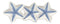 Nautical Blue 3 Starfish Sea Stars Ceramic Appetizer Dessert Plate Platter 16.5"