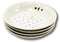 Pack Of 4 White Whimsical Owl Ceramic Salad Entree Deep Plates Or Shallow Bowls