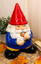 Ebros Whimsical Sweet Tooth Gnome Ceramic Cookie Jar With Air Tight Lid 9.75"Tall Decorative Kitchen As Decor Storage For Dry Baking Ingredients Goods Knick Knacks - Ebros Gift