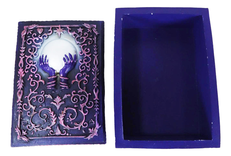Wicca Fortune Telling Scrying Crystal Ball With Palms Tarot Cards Decorative Box