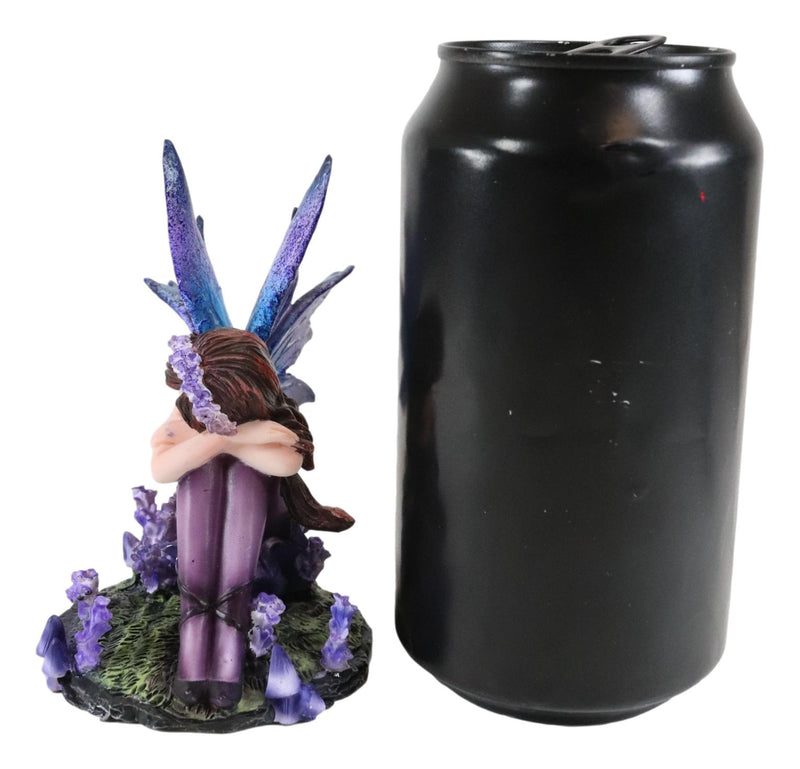 Ebros Sleeping Meadow Lavender Girl Fairy Garden Statue Lazy Summer Day Napping Fairy