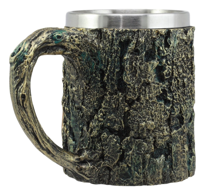 Ebros The Stallion Wildlife Chestnut Horse Mug Textured With Rustic Tree Bark Design In Painted Bronze Finish 12oz Drink Beer Stein Tankard Coffee Cup