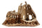 Glam Bronze Ceramic Decorative Fruit Assortment With Basket Tray Plate Accent
