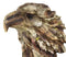 Faux Wood Carving Resin Rustic Wildlife American Bald Eagle Head Bust Figurine