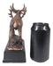 Large Wapiti Bull Elk Deer Rustic Bronze Electroplated Finish Statue With Base