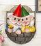 Whimsical Mr Mrs Dwarf Gnome Couple By Window Ledge Balcony Wall Decor Plaque