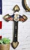 USA Navy Eagle Badge American Flag Wings Sailor Hat Hearts Memorial Wall Cross