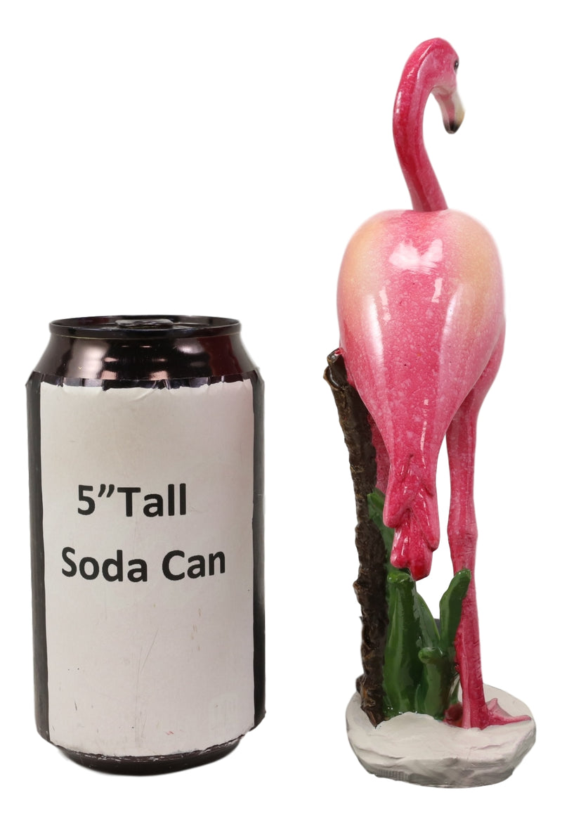 Ebros Tropical Rainforest Paradise Pink Flamingo Bird Decorative Statue 8"H
