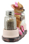 Ebros Gift Hot & Spicy Glamour Pink Girl Chihuahua Dog Glass Salt Pepper Shakers Holder Figurine Teacup Female Chihuahua Decor