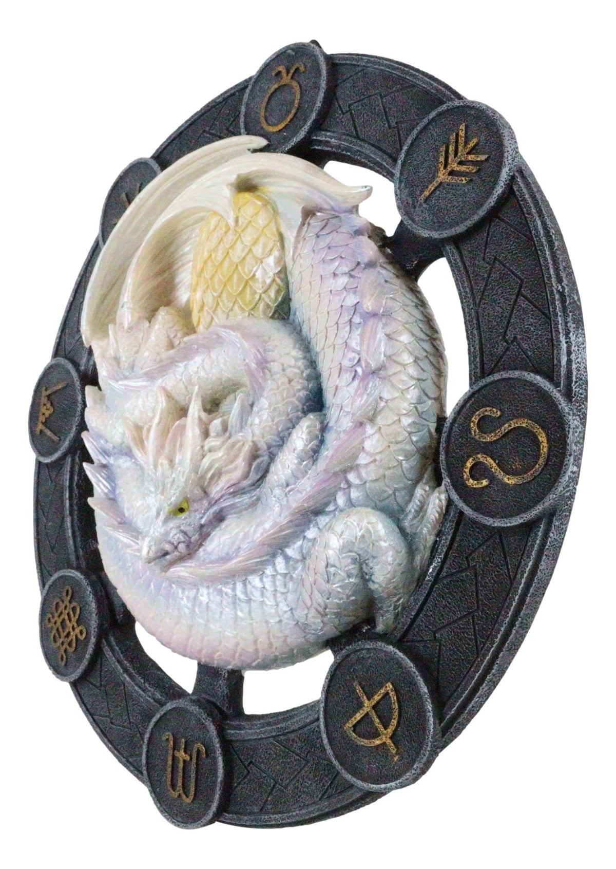 Ostara Drake Spring Equinox Wheel of The Year Sabbats Of The Dragon Wall Decor - Ebros Gift