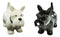Ebros Kissing Scottie Scottish Terrier Dogs Ceramic Salt And Pepper Shakers Set Decor