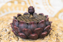 Ebros Meditation Of Buddha Lotus Flower Blossom Multiple Incense Sticks Holder Burner Figurine
