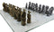 Ebros Fantasy Dragon Dungeon Kingdoms Resin Chess Pieces With Glass Board Set
