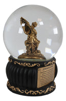 Ebros Guardian Holy Archangel Saint Michael Trampling On Satan Water Globe Figurine