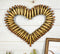 Western Rifle Ammo Shells Gold Tone Bullets Heart Wall Plaque Decorative Accent