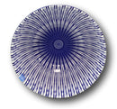 Pack Of 6 Artistic Blue Stripes 'Focus' Cereal Soup Pasta Ceramic Bowls 20oz