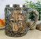 Ebros Totem Spirit Alpha Gray Wolf Mug Textured With Rustic Tree Bark Design In Painted Bronze Finish 12oz Drink Beer Stein Tankard Coffee Cup