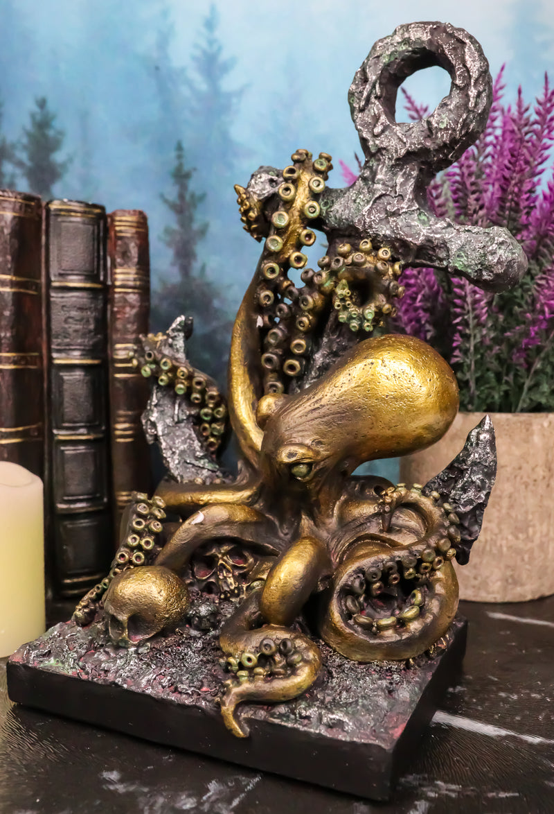 Ebros Giant Deep Sea Octopus Kraken Hauling Anchor Decorative Paperweight Figurine