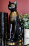Ebros Black And Gold Egyptian Goddess Bastet Cat Sitting Figurine 9"H Decor Statue