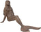 Ebros Gift 16.25" Long Nautical Siren Mermaid Leaning Back Cast Iron Rustic Vintage Finish Shelf Sitter Statue Ocean Goddess Princess Coastal Beach Under The Sea Mermaids Decorative Accent