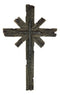 Rustic Faux Wood Inspirational Words Faith Love Hope Multi Layered Wall Cross