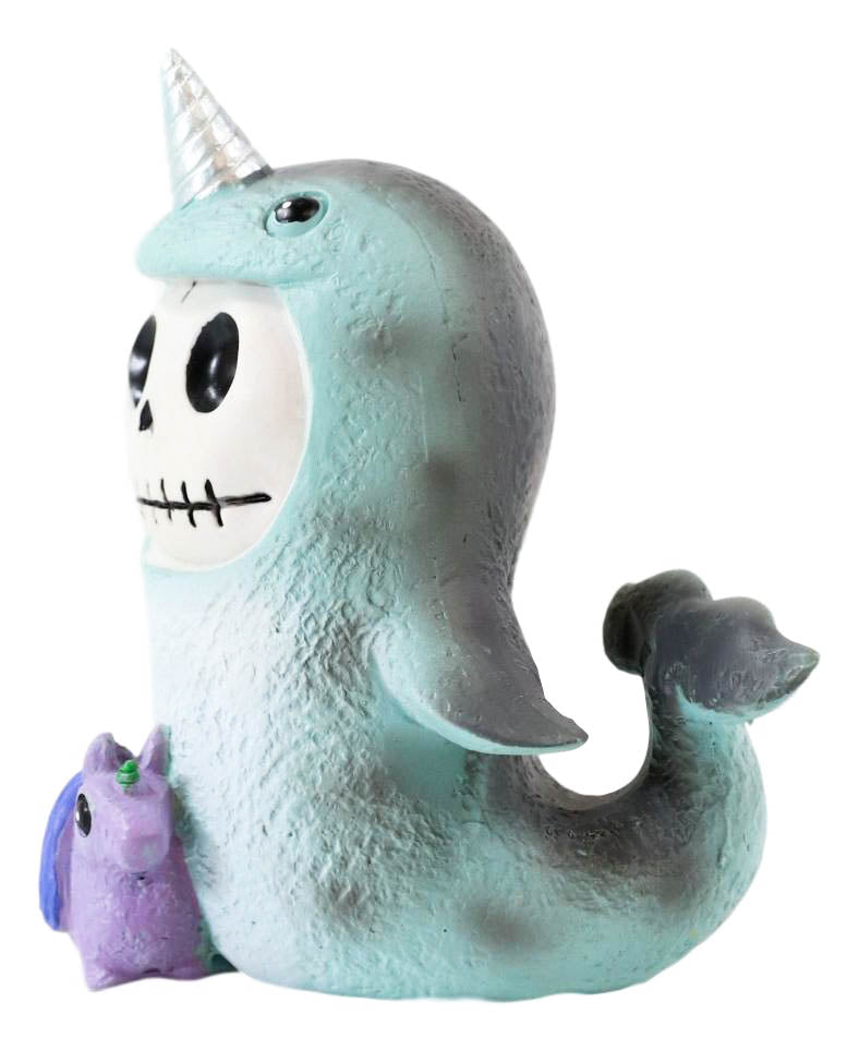 Ebros Furry Bones Blue Whale Cetacea Costume Skeleton Monster Collectible Figurine 3"H