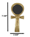 Ebros Egyptian Gods Winged Scarab Dual Cobra Uraeus Ankh Shaped Hand Mirror