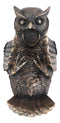 Bronzed Wise Wine Great Horned Owl Wine Holder 9.25"Long Home Decor