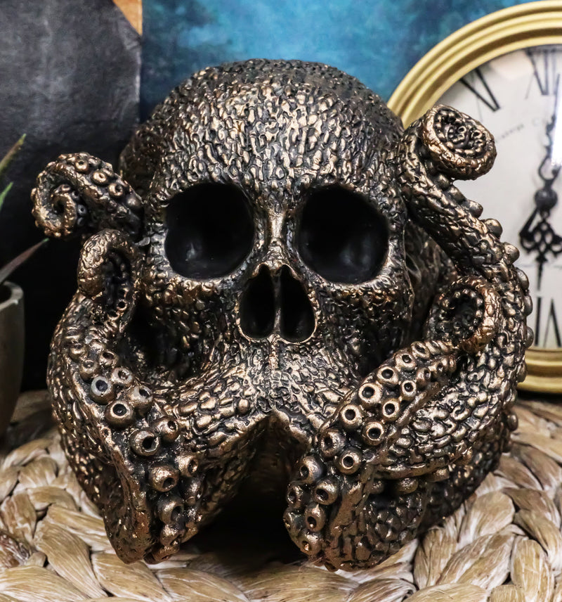 Fantasy Cthulhu Monster Octopus Skull With Tentacles Sucker Arms Figurine 7"L