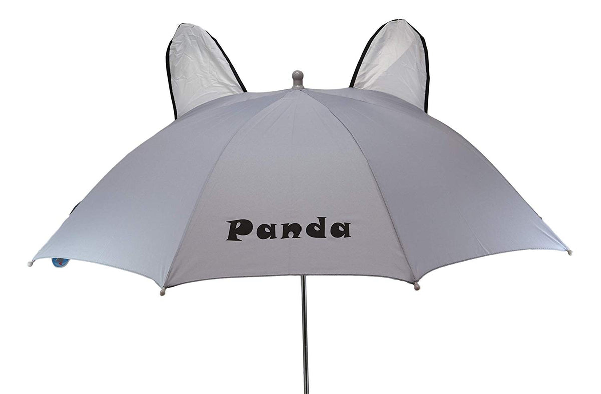Pack of 2 Children Kids Animated 3D Pop Up Grey Panda Bear Umbrella 33"Diameter
