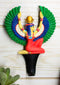 Egyptian Goddess Isis With Open Wings Wall Hook Decor Accent For Coats Leashes