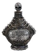 Ceramic Witchcraft Mad Doctor Skeleton Spine Powdered Bones Skull Potion Bottle