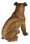 Large 16"H Adorable Realistic Sitting Fawn Boxer Muscle Dog Decorative Statue